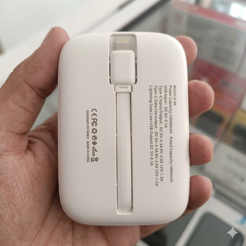Power Bank DINEX X-06 10000mAh 22.5W Charge Rapide Type-C