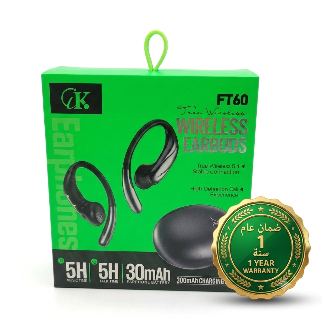 Écouteurs Bluetooth CIK FT60 – Écran LED, Son HIFI & Autonomie 30h