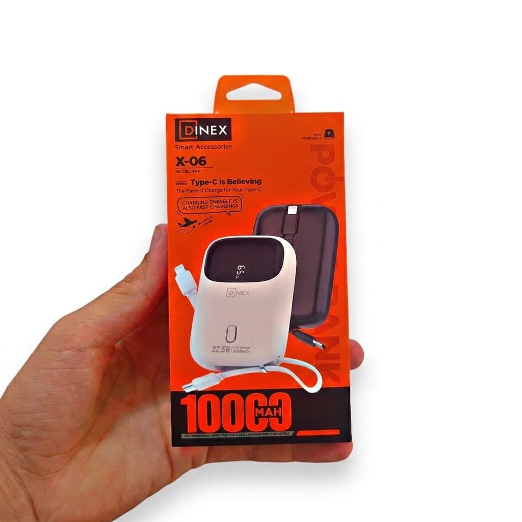 Power Bank DINEX X-06 10000mAh 22.5W Charge Rapide Type-C