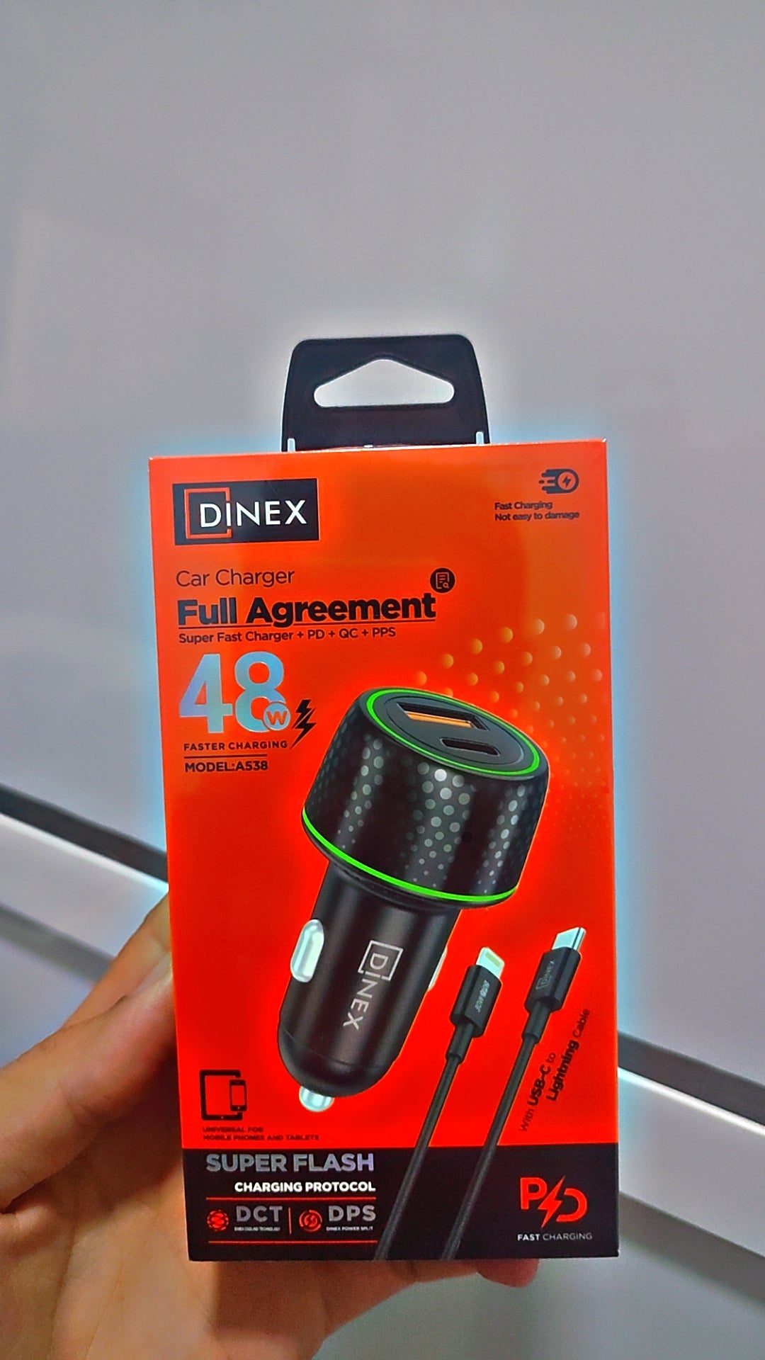 Chargeur Voiture Dinex A538 48W Super Fast Charger PD QC